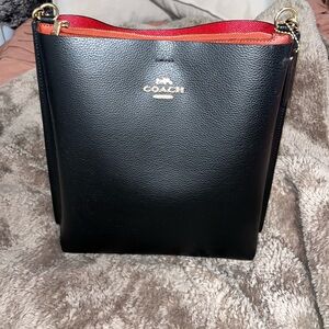 Coach Black Pebble Leather Small Town Tote bag Purse